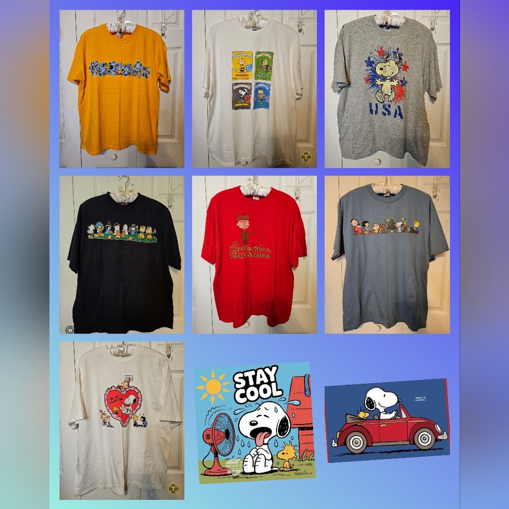 #181 PEANUTS AND THE GANG COTTON T-SHIRTS VARIOUS COLORS AND SIZES AVAILABLE - Picture 1 of 16